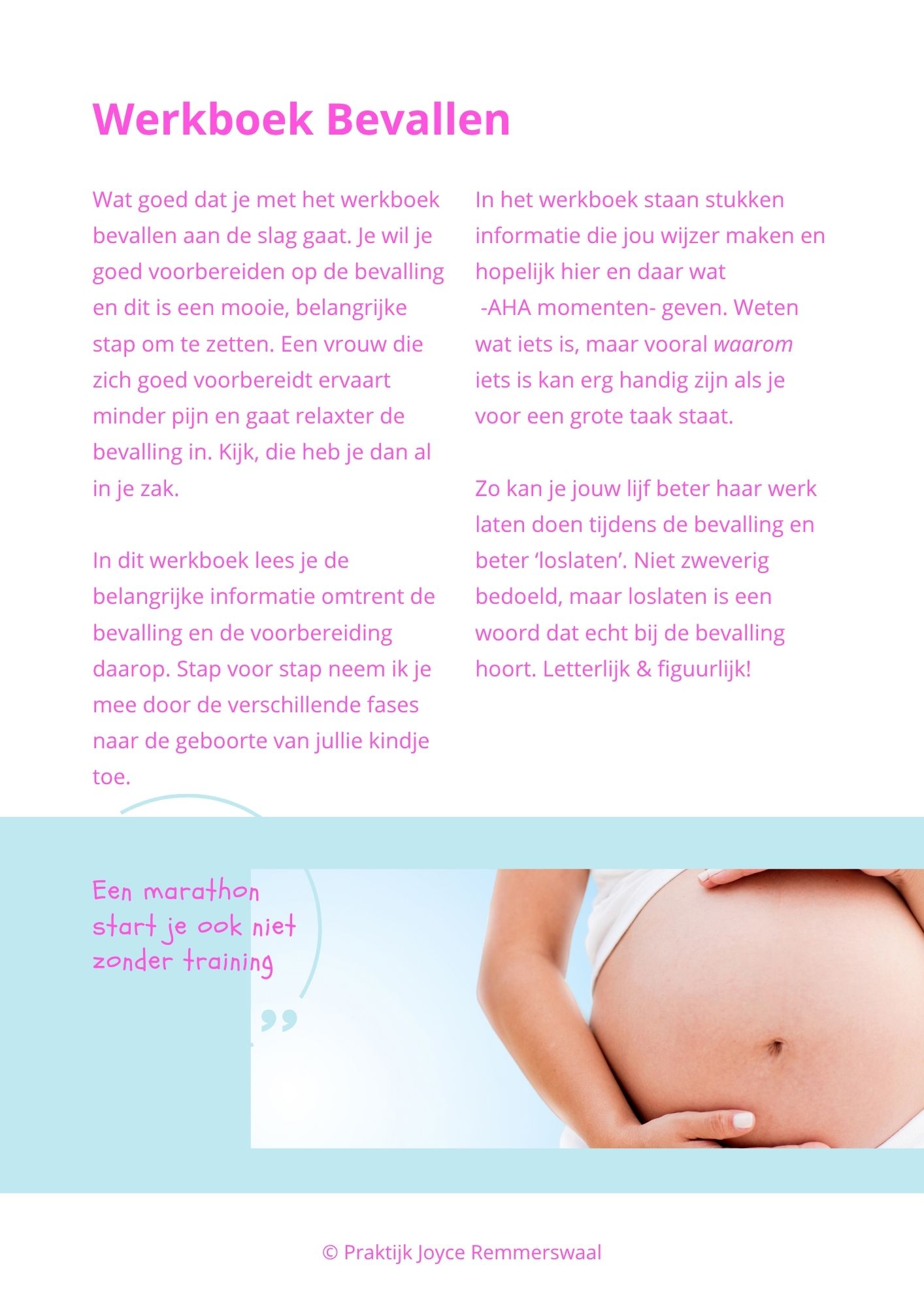 Werkboek Uitleg Werkboek Bevallen